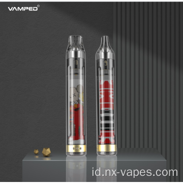 Kapasitas e-liquid Vamped 3ml Pen E-rokok